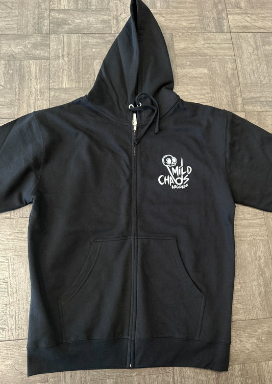 Mild Chaos Records Zip-up Hoodie - Black