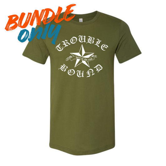 Trouble Bound T-shirt and Unfinished Business CD bundle